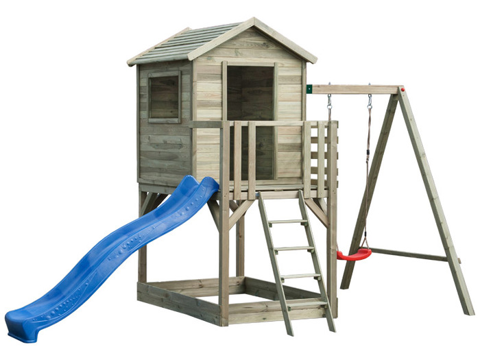 Paul Spielplatz für Kinder mit Schaukel und Sandkasten